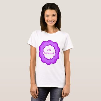 She Persisted Purple and Pink Flower Resist Shirt