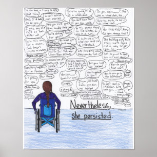 She Persisted (Wheelchair) 11x14 Poster