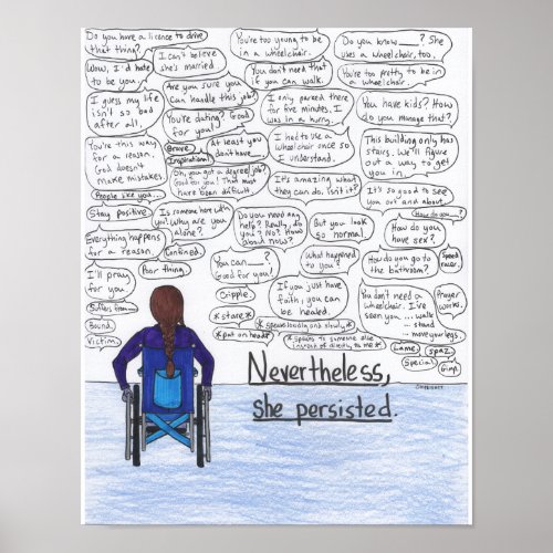 She Persisted Wheelchair 11x14 Poster