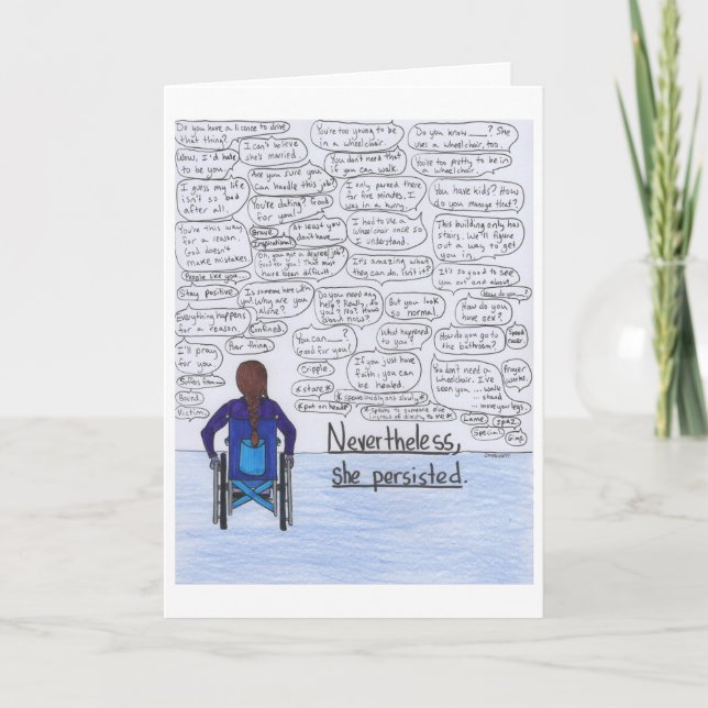 She Persisted (Wheelchair) Card (Front)
