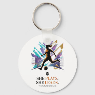 She Plays She Leads Future Women’s Football Star I Keychain