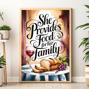 She Provides for Her Family – Christian Wall Art