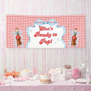 She Ready Pop Soda Baby Shower Boy Banner