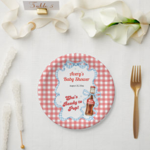 She Ready Pop Soda Baby Shower Boy Paper Plates