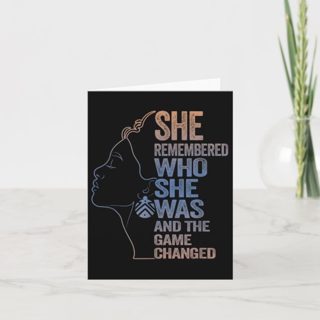 She Remembered Who She Was And The Game Changed _1 Card (Front)