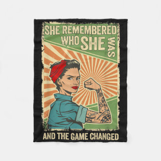 She Remembered Who She Was And The Game Changed Fleece Blanket