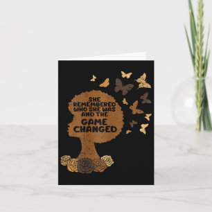 She Remembered Who She Was Black History Month Afr Card