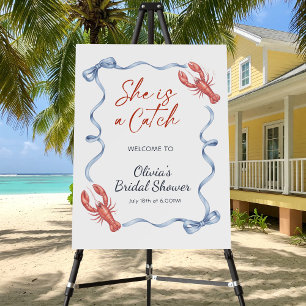 She’s a Catch Coastal Bridal Shower Welcome Sign
