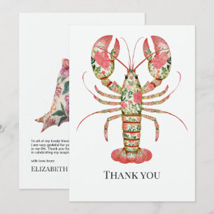 She’s a Catch Coastal Nautical Bridal Shower Thank You Card