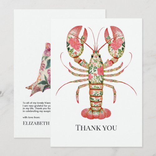 She’s a Catch Coastal Nautical Bridal Shower Thank You Card