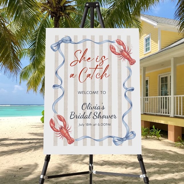 She’s a Catch Lobster Bridal Shower Welcome Sign (Creator Uploaded)