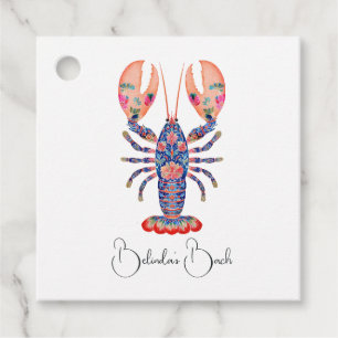 She’s a Catch Lobster Coastal Bachelorette Party Favor Tags