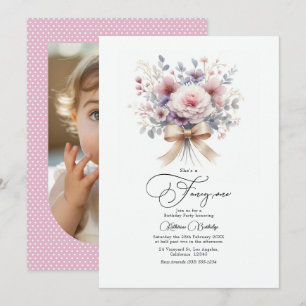 She’s a Fancy One First Birthday Party Photo Invitation
