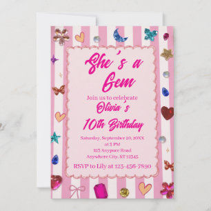She’s a Gem Birthday  Invitation