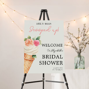She’s Been Scooped Up Bridal Shower Welcome Sign