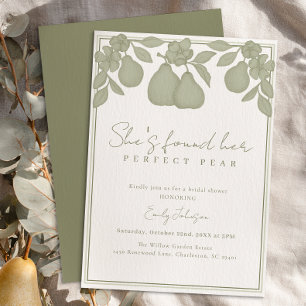 She’s Found Her Perfect Pear Bridal Shower Invitation