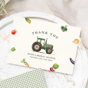 She’s Fresh Off The Farmers Market Bridal Shower Thank You Card