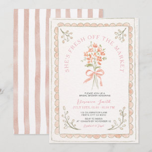 She’s Fresh Off the Market Bridal Shower  Invitation