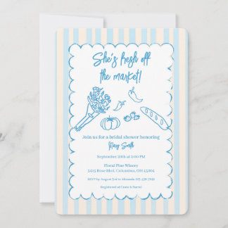 She’s Fresh Off the Market Bridal Shower  Invitation
