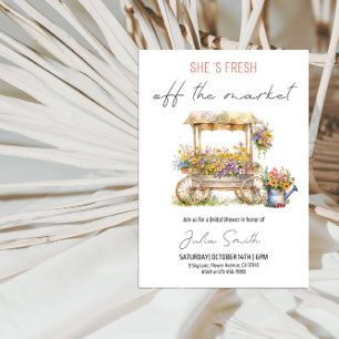 She’s Fresh Off the Market Bridal Shower Party Invitation