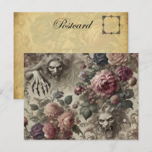 She’s Got Claws – Gothic Victorian Holiday Postcard