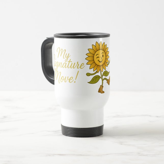 “She’s Got Sass & Sunshine” Sunflower mug (Front Left)