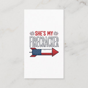 She’s My Firecracker Patriotic Couple Design_1 Business Card