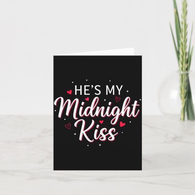 She’s My Midnight Kiss Funny Valentine Matching Co Card (Front)