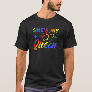 She S My Queen Gay Lesbian Couple Girlfriend Lgbt T-Shirt