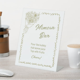 She’s off the Market Flower Bar Bridal Shower Pedestal Sign