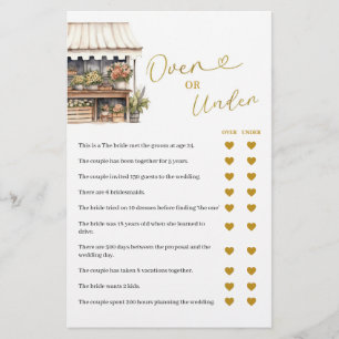 She’s Off The Market Over or Under Games Card