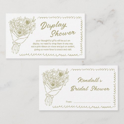 She’s off the Market Sage Green Display Shower Enclosure Card