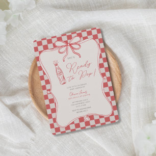 She’s ready to pop baby shower invitation