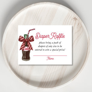 She’s Ready to Pop Cola Bottle Diaper Raffle Enclosure Card