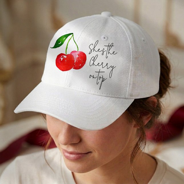 She’s the Cherry on Top 🍒 Bachelorette Party Hat (Creator Uploaded)