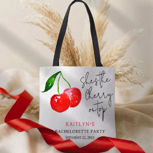 She’s the Cherry on Top 🍒 Bachelorette Party Tote Bag