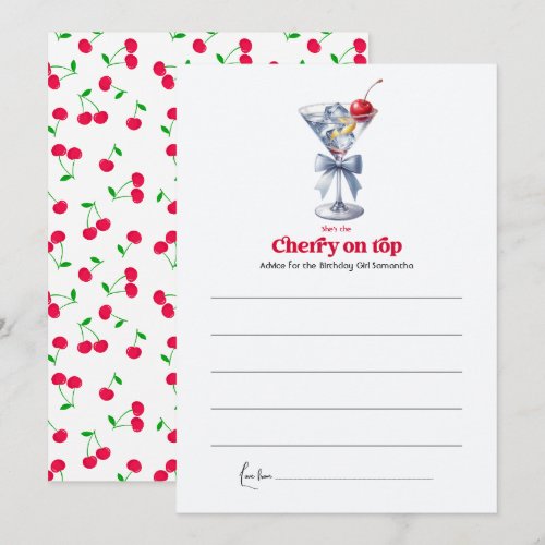 She’s the Cherry on Top Birthday Advice Card