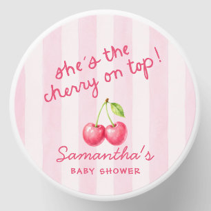 She’s the Cherry on Top Cherry Baby Shower Mini Candle Favors