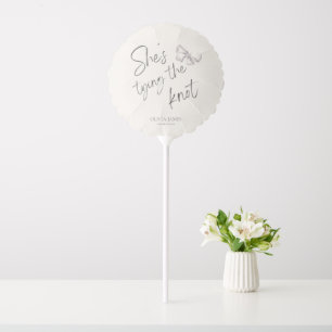 She’s tying the knot bridal shower balloon