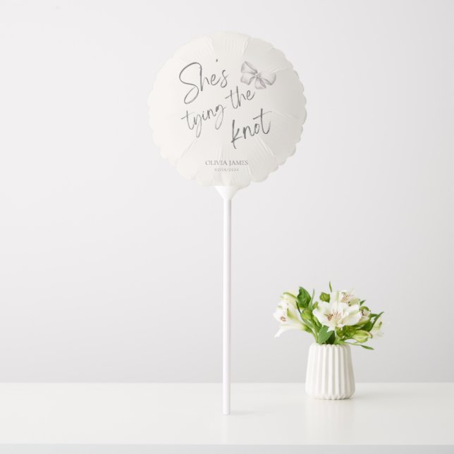 She’s tying the knot bridal shower balloon (In SItu)