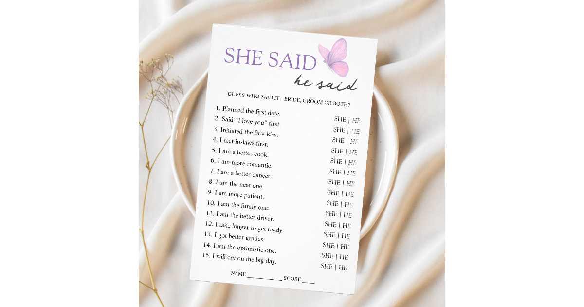 STOFINITY Bridal Shower Games – ‘He Said She Said’ Rose Theme, Fun Activities For Up To 50 Guests, Perfect For Wedding Showers & Receptions