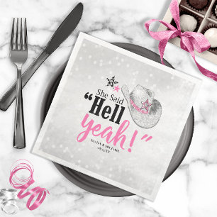 She Said 'Hell Yeah' Cowgirl Hat ID927 Napkins