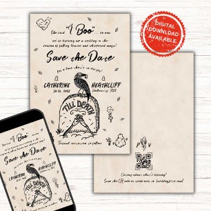 She Said I BOO Till Death and Beyond Wedding Invitation