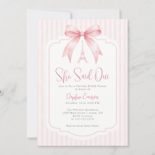 She Said Oui Bridal Shower Invitation