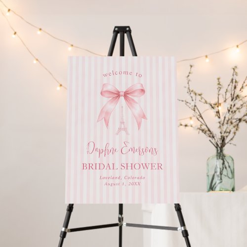She Said Oui Pink Bows Bridal Shower Foam Board