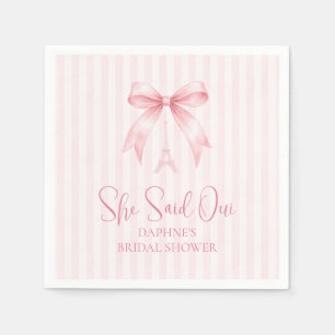 She Said Oui Pink Parisian Napkins