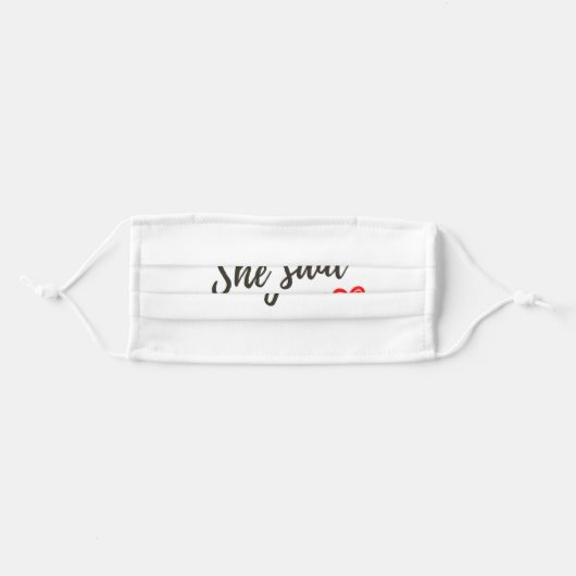 She Said Yes! Adult Cloth Face Mask (Front, Folded)