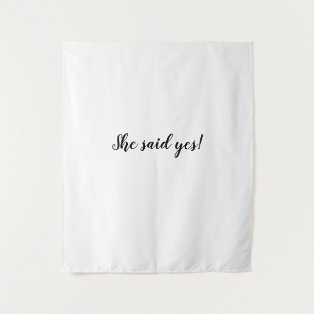 She said yes backdrop Bridal Shower Banner (Front)