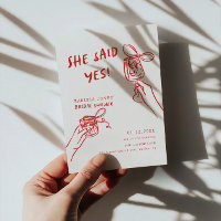 She Said Yes! Bridal Shower Illustrated