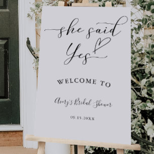 She Said Yes Bridal Shower Welcome Sign